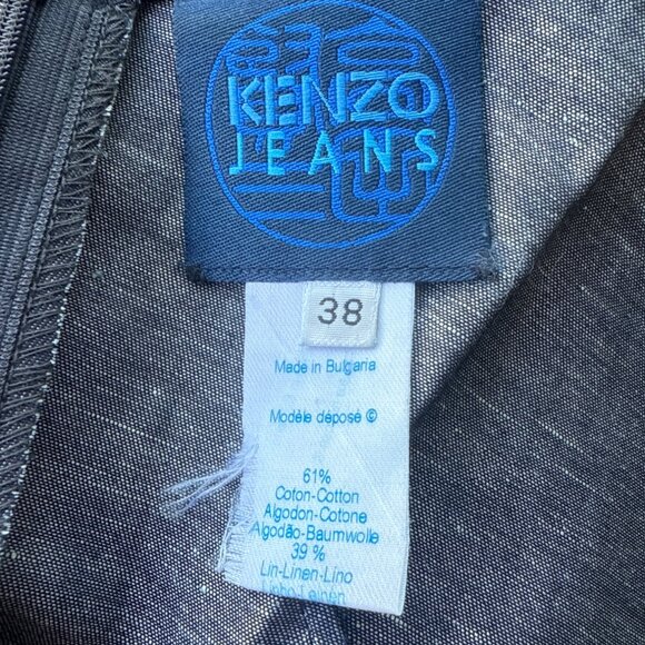 Kenzo Jeans Womens Sleeveless Cotton Dress Abstract Pattern Bulgaria Size 38 SM - Picture 2 of 8